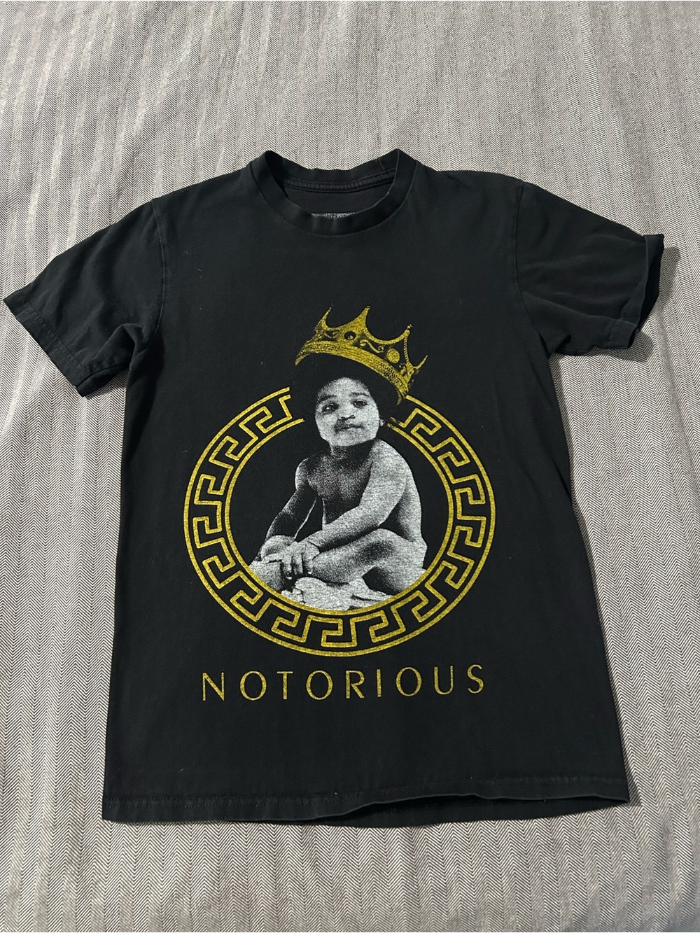 Notorious Graphic Tee - Black with Gold Print